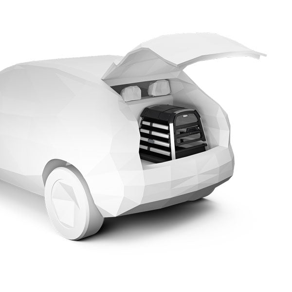 Trasportino in alluminio per bauli con gradino Allax