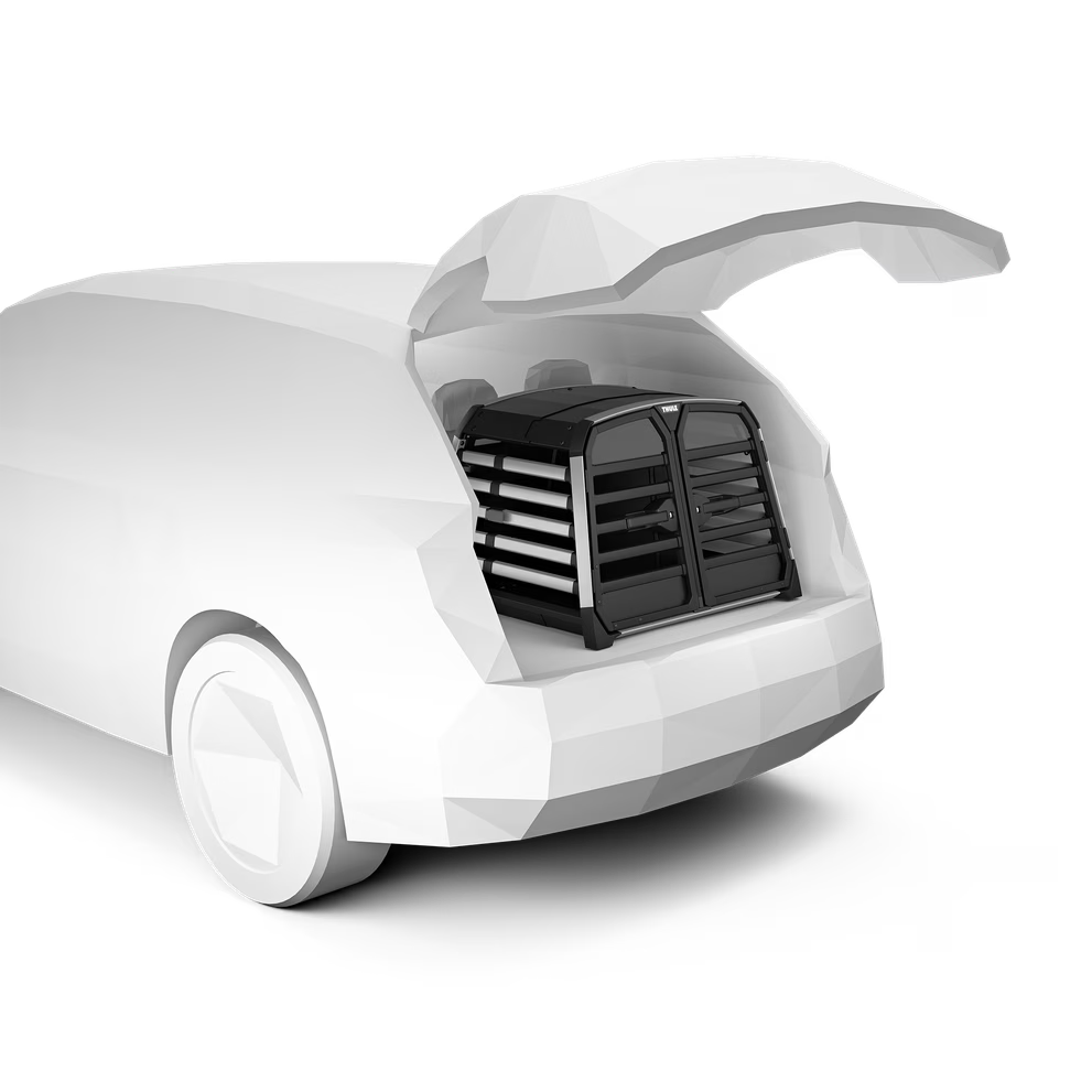 Trasportino cani in alluminio per auto Allax doppio