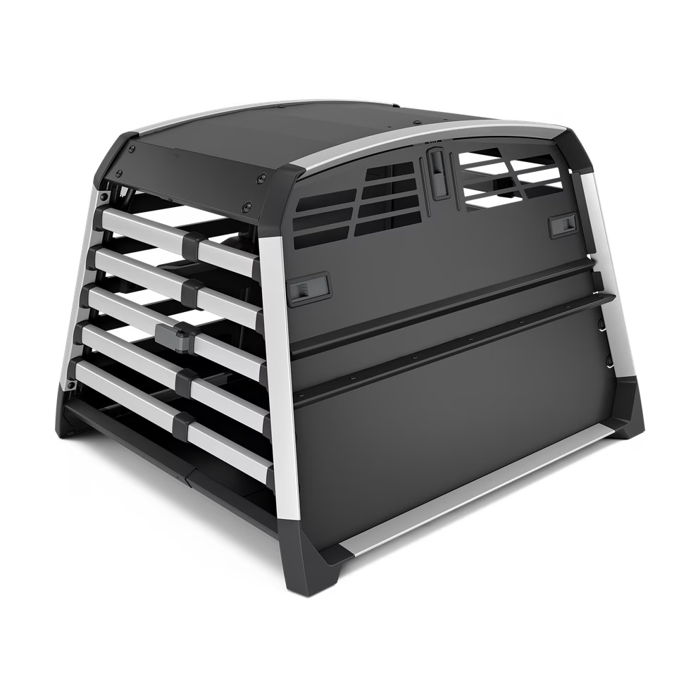 Trasportino cani in alluminio per auto Allax doppio