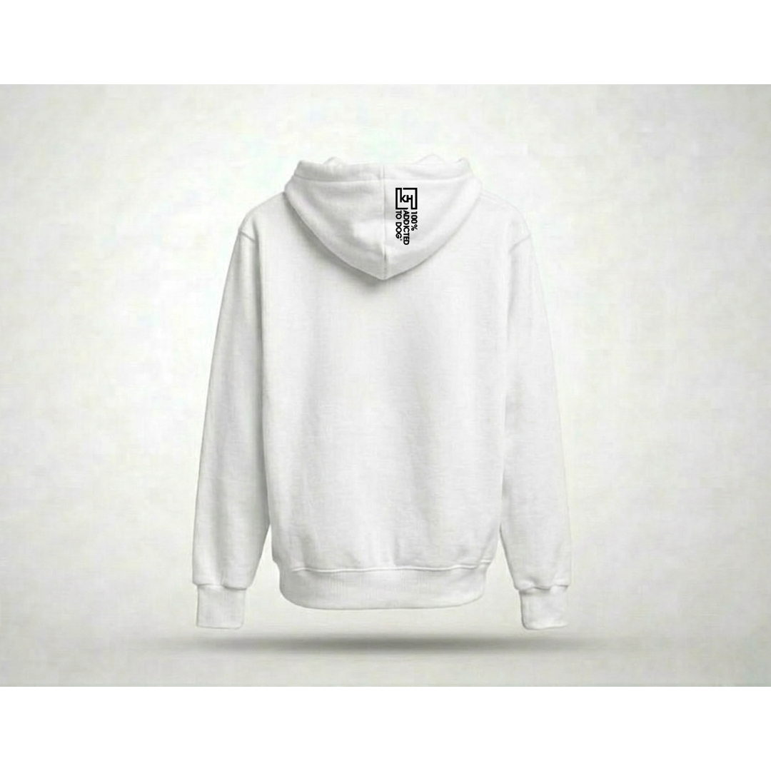 Felpa unisex "100% Addicted To Dog" bianca