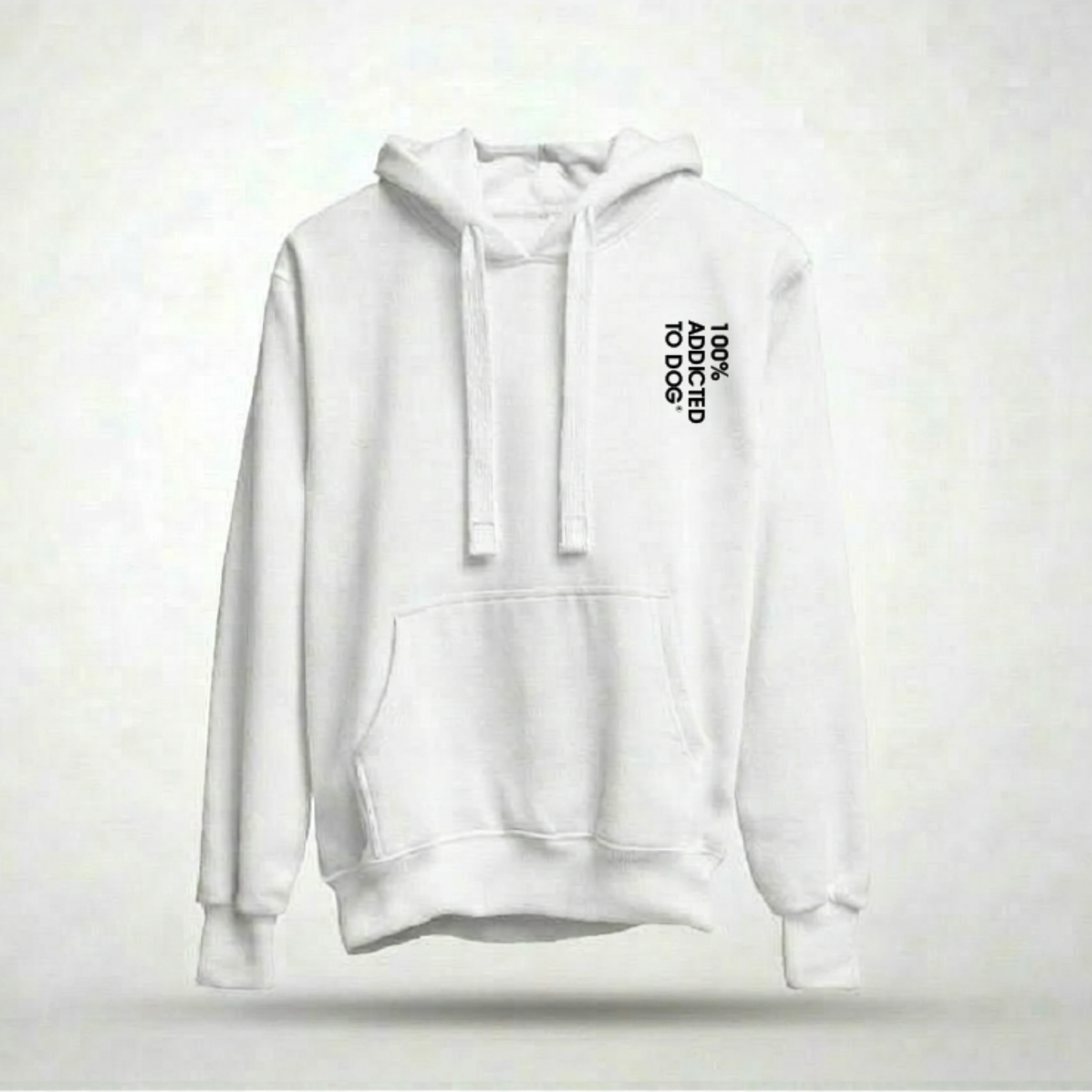 Felpa unisex "100% Addicted To Dog" bianca