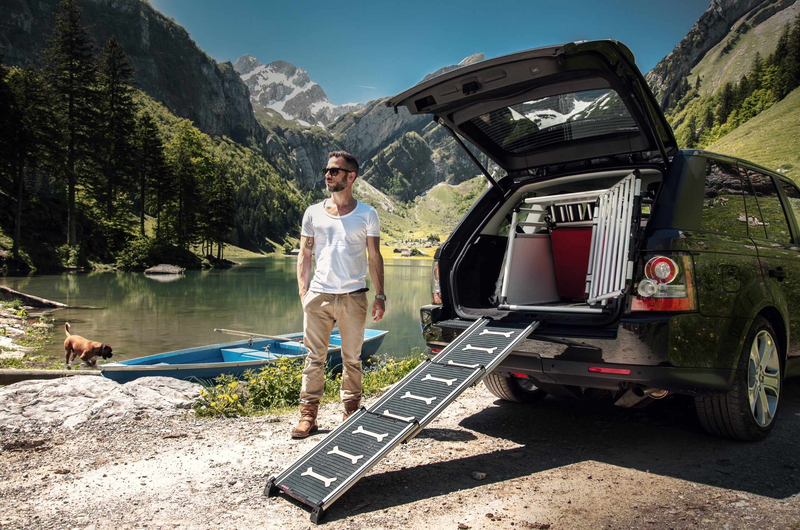 Rampa per cani per bagagliaio auto alto