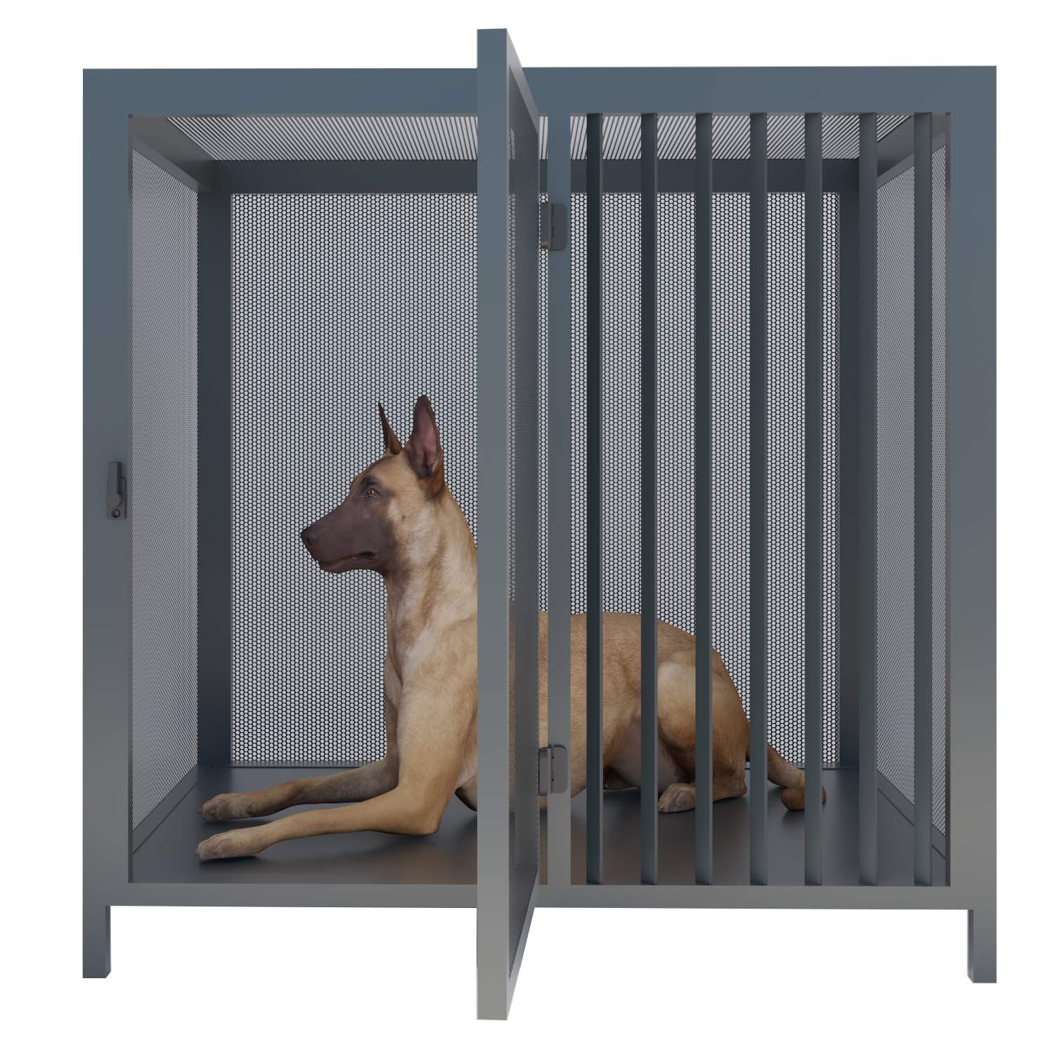 Indoor kennel per cani Industrial Nero 7016