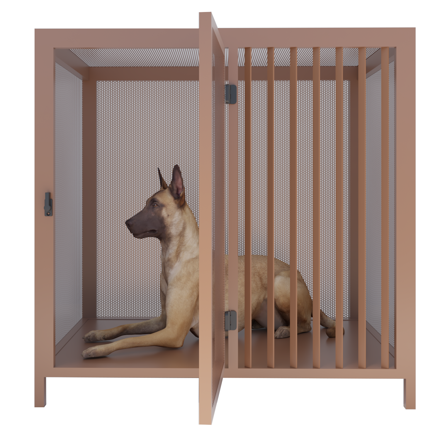 Indoor kennel per cani Industrial Rust 8003