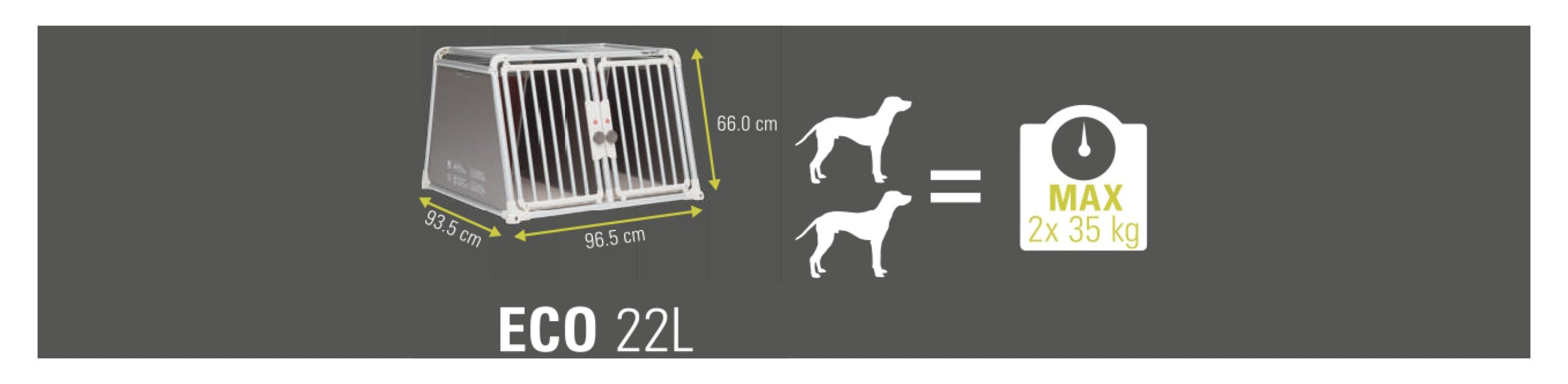 Trasportino cani taglia media suto Eco22 new doppio