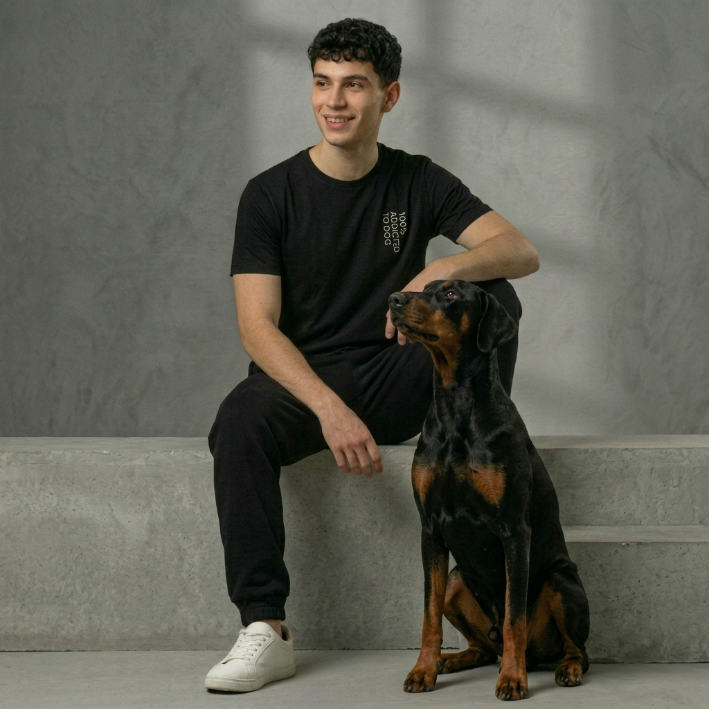 T- Shirt Cinofilia Unisex Nera collezione Kennel Hera