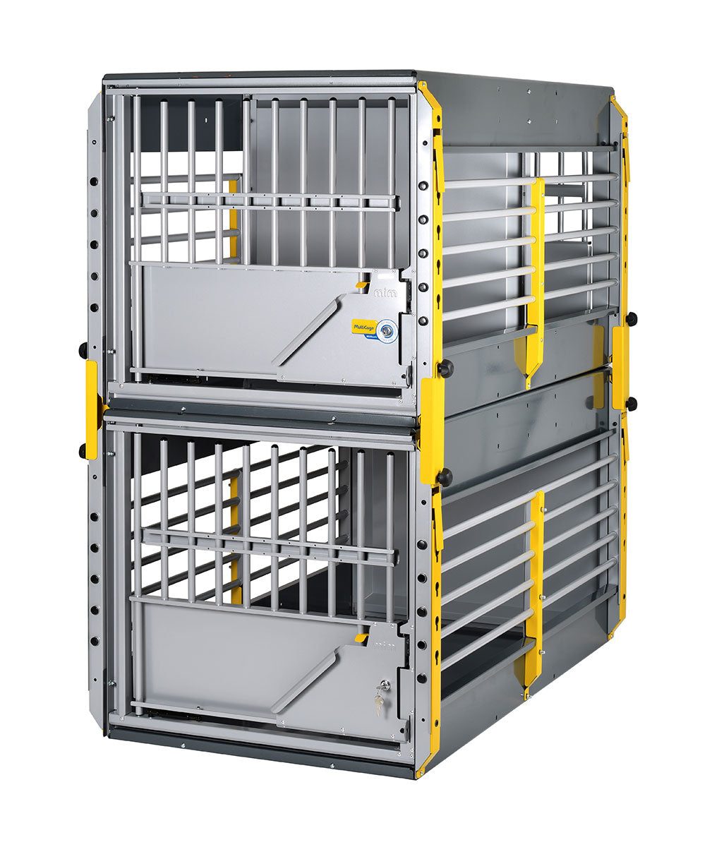 Trasportino cani furgone multicage doppio