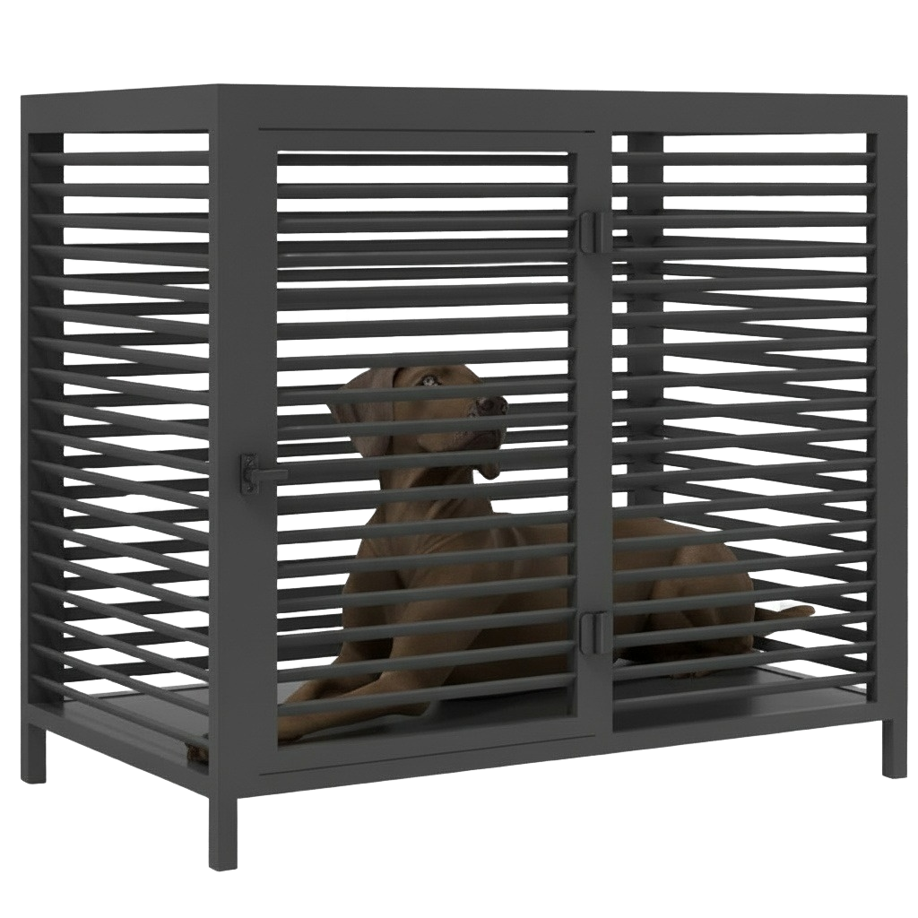 Indoor kennel per cani Industrial Nero 7016